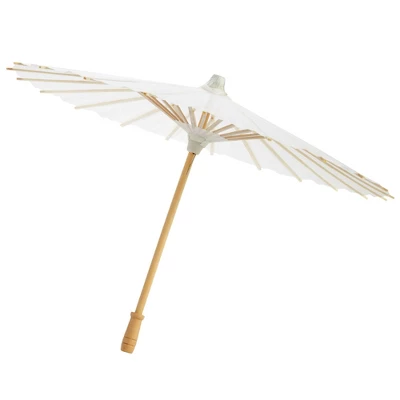 Juvale 6 Pack Small Parasol Paper Umbrellas For Decorations For Kids, Cocktail Party Decor, DIY Crafts, Sun Parasols Photo Props, White, 16 In 8 Juvale 6 Pack Small Parasol Paper Umbrellas For Decorations For Kids, Cocktail Party Decor, DIY Crafts, Sun Parasols Photo Props, White, 16 In - Image 8
