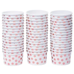 Juvale 50 Pack Paper Ice Cream Cups For Frozen Yogurt, Disposable Dessert Bowls With Rose Gold Foil Polka Dots, 8 Oz 14 Juvale 50 Pack Paper Ice Cream Cups For Frozen Yogurt, Disposable Dessert Bowls With Rose Gold Foil Polka Dots, 8 Oz -Juvale GUEST 30e392ac d09f 4c53 8b5a 4e8695e0f307