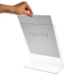 Juvale 6 Pack Acrylic Sign Holders 8.5 X 11, Table Top Plastic Display Stand For Menu, Flyer, Document, Paper, Clear Slant Back Vertical Photo Frame -Juvale GUEST 312300b0 427e 4f98 8d47 5067fc8f5d2c