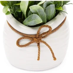 Juvale Artificial Flowers, Fake Faux Plants With Small White Vase For Indoor Room Spring Home Decor, 3.5 X 6 In -Juvale GUEST 3131c8d4 2b52 40fe a628 c0efc166e7c0