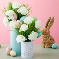 Juvale 100 Pack Ivory Artificial Rose Flower Heads, 3 Inch Stemless Flowers For Weddings, Bouquets, DIY Crafts 12 Juvale 100 Pack Ivory Artificial Rose Flower Heads, 3 Inch Stemless Flowers For Weddings, Bouquets, DIY Crafts -Juvale GUEST 3196bff7 b480 4237 b6b3 645114356950