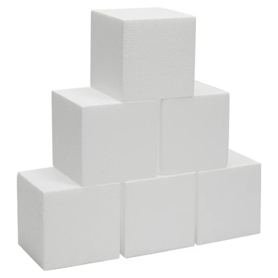 Juvale 6 Pack 4 Inch Foam Cube Squares For DIY Crafts, White Polystyrene Blocks For Arts Supplies, 4x4x4 Inches 5 Juvale 6 Pack 4 Inch Foam Cube Squares For DIY Crafts, White Polystyrene Blocks For Arts Supplies, 4x4x4 Inches - Image 5