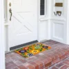 Juvale Natural Coir Floral Spring Door Mat For Front Door Entry, Outdoor Welcome Non-Slip Rug, 17 X 30 In