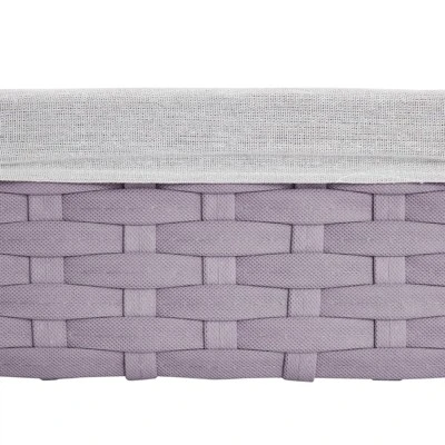 Juvale 5 Piece Set Woven Nesting Storage Baskets, Decorative Wicker Bins For Organizing, Lavender, 3 Sizes 5 Juvale 5 Piece Set Woven Nesting Storage Baskets, Decorative Wicker Bins For Organizing, Lavender, 3 Sizes - Image 5