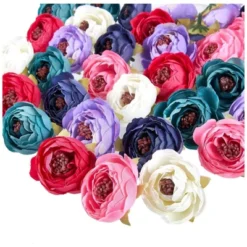 Juvale 60 Pack Small Artificial Peony Flower Heads, Faux Flowers For DIY Crafts, Decorations, 6 Colors, 1.6 In -Juvale GUEST 336976a6 828e 4d7e a20a eda998adcd8b