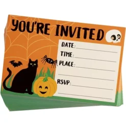 Juvale 60-Pack Halloween Invitation Cards With Orange Envelopes And Seals (4 X 6 Inches) -Juvale GUEST 343a1f04 6b79 492f a2a0 2cf051f7425c
