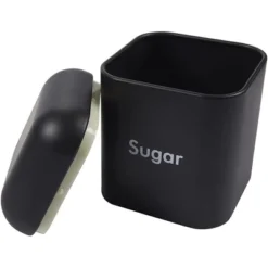 Juvale Set Of 2 Black Sugar And Flour Canisters For Kitchen, Containers For Storage (40 Oz, 4.5 X 6 In) -Juvale GUEST 357032fd 79ac 4a64 a66a 5e3e90683a06