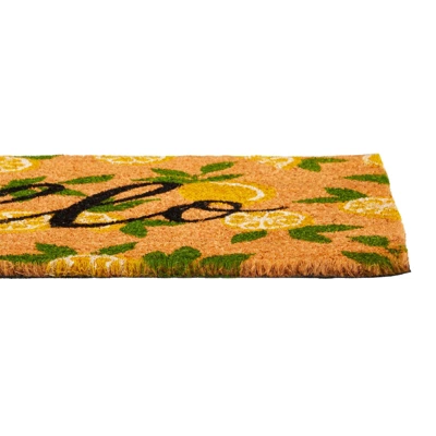 Juvale Nonslip Coco Coir Front Welcome Door Mat, Hello Lemon Indoor Outdoor Doormat Rug, 17x30 In 5 Juvale Nonslip Coco Coir Front Welcome Door Mat, Hello Lemon Indoor Outdoor Doormat Rug, 17x30 In - Image 5