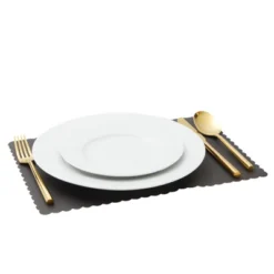 100-Pack Black Party Paper Placemats Rectangular Tabletop Mats With Wavy Edge 11 100-Pack Black Party Paper Placemats Rectangular Tabletop Mats With Wavy Edge -Juvale GUEST 35f2fc61 0450 4345 9139 631911b9d738