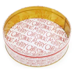 Juvale Set Of 3 Merry Christmas Cookie Tins With Lids For Gift Giving, Round Nesting Holidays Containers, 3 Sizes -Juvale GUEST 36042ec6 755e 4ff6 86a3 dabf27095604