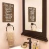 Juvale Funny Wooden Bathroom Decor, Restroom Quotes Wall Sign (9 X 14 Inches)