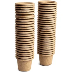 Juvale 50 Pack Round Seed Starter Peat Pots Biodegradable Seedling Tray With Plant Labels, 4.3 X 3.2 In -Juvale GUEST 37539a4c edf5 4eec 8efe cf8941cb2cb6