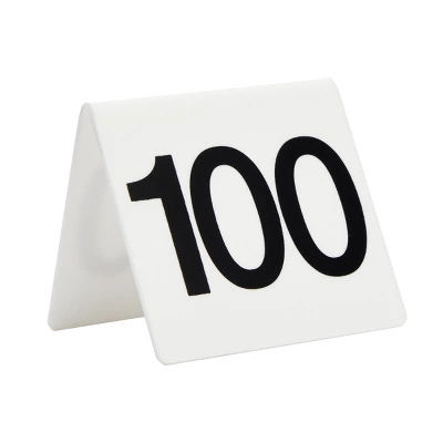 Set Of 25 Acrylic Table Numbers For Wedding Reception, Plastic Tent Cards Numbered 76-100 For Restaurants, Banquets (3 X 2.75 X 2.5 In) 3 Set Of 25 Acrylic Table Numbers For Wedding Reception, Plastic Tent Cards Numbered 76-100 For Restaurants, Banquets (3 X 2.75 X 2.5 In) - Image 3