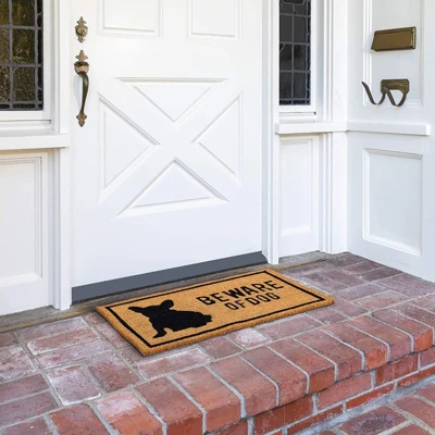 Beware Of Dog Natural Coir Door Mat 17"x30" - Welcome Front Doormat Non Slip Rug For Home Indoor Outdoor Entrance 2 Beware Of Dog Natural Coir Door Mat 17"x30" - Welcome Front Doormat Non Slip Rug For Home Indoor Outdoor Entrance - Image 2