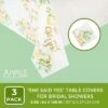 Juvale 3 Pack Bridal Shower She Said Yes Party Disposable Tablecloth Table Cover, 54 X 108"