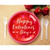 Juvale 80 Pack Happy Valentine's Day Disposable Paper Plates, Party Supplies, 9 In