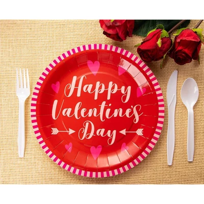 Juvale 80 Pack Happy Valentine's Day Disposable Paper Plates, Party Supplies, 9 In 1 Juvale 80 Pack Happy Valentine's Day Disposable Paper Plates, Party Supplies, 9 In