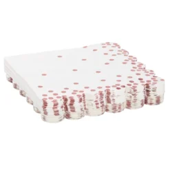 Blue Panda 50 Pack Scalloped Rose Gold Napkins For Birthday, Wedding Decorations, Foil Polka Dotted For Holiday Party, 3 Ply, 6.3 In -Juvale GUEST 3b9cb546 536b 4a47 af1e 284378e79ffc