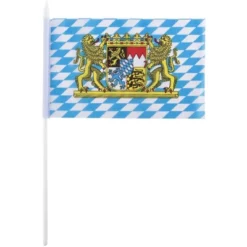 Juvale 72 Piece Bavarian Stick Flag, Handheld Oktoberfest Flags, German Party Decor (8x5 In)