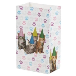 Cat Party Favor Bags - 36-Pack Cat Birthday Pet Party Supplies, Small Paper Gift Bags For Goodies, Cats And Paws Design, 5.1 X 8.7 X 3.2 Inches -Juvale GUEST 3e064c30 b045 4eec aba2 c4403e707949