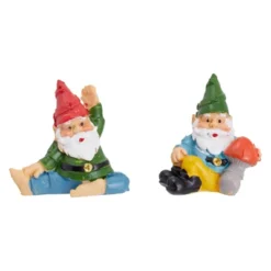 Juvale 4 Pieces Mini Garden Gnomes, Outdoor Fairy Miniature Statue Accessories Set, Decorations In Funny Poses, Yard Ornaments For Yoga Gifts, Planter -Juvale GUEST 3e4b47ac 7e52 4b10 b081 728d664f76cf