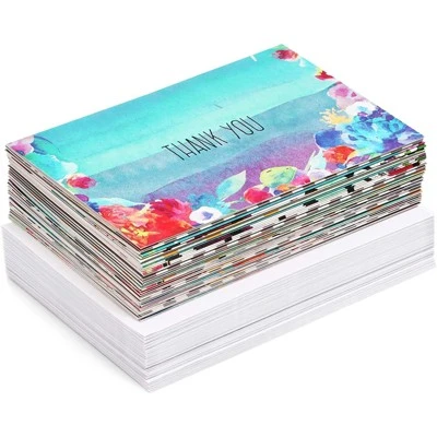 Juvale 48 Pcs Thank You Cards Bulk Set, Floral Watercolor Blank Note With Envelopes 4 Juvale 48 Pcs Thank You Cards Bulk Set, Floral Watercolor Blank Note With Envelopes - Image 4
