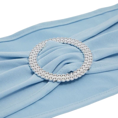 Juvale Light Blue Chair Sashes With Silver Buckles For Wedding Reception, Baby Shower, Birthday Party, Fits 13.5- To 16.5-Inch Chair Backs (50 Pack) 3 Juvale Light Blue Chair Sashes With Silver Buckles For Wedding Reception, Baby Shower, Birthday Party, Fits 13.5- To 16.5-Inch Chair Backs (50 Pack) - Image 3