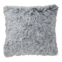 Juvale 2 Pack Decorative Throw Pillow Covers 20x20 In, Blush Gray Faux Fur -Juvale GUEST 41300eb6 7921 4a53 b814 58511d345a2e