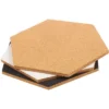 Juvale 3-Pack Cork Bulletin Boards - Hexagonal Decorative Tiles In 3 With 6 Pins