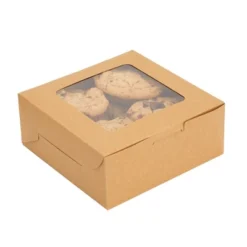 Juvale 50 Pack Kraft Pastry Boxes With Window, Cupcake Box For Bakery, Cookies, 6 X 2.5 Inches -Juvale GUEST 41f4042b 4af5 448c 997a 78c098a85c61