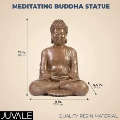 Juvale Decorative Meditating Buddha Statue (11 Inch)