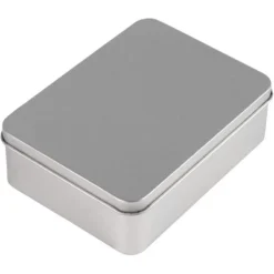 Juvale 6-Pack Silver Metal Cookie Tins With Lids - Small Rectangular Tins For Gift Giving, Home Organization (4.9x3.7x1.6 In) -Juvale GUEST 44004930 d9cf 4dc7 ab46 8b491ae8a5ea