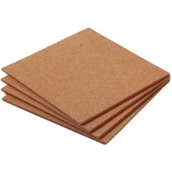 Juvale 4-Pack Cork Bulletin Board, 1/4 Inch Natural Cork Tile Boards, 12x12 In -Juvale GUEST 4451a038 5c34 4e1c 904c 0f201f760677