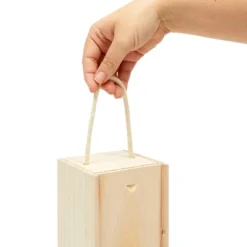 Juvale Wooden Wine Bottle Gift Box With Handle For Holidays, Anniversary, Wedding, Housewarming, 4 X 14 Inches -Juvale GUEST 450b59ea e5d6 4fc5 9d45 22711cd0acee