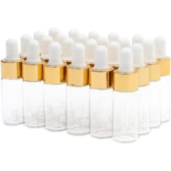 Juvale 24-Pack Clear Glass Tincture Bottles With Dropper, Mini Eye Dropper Bottles For Essential Oils, Travel Aromatherapy Perfume, Gold, 10ml 5 Juvale 24-Pack Clear Glass Tincture Bottles With Dropper, Mini Eye Dropper Bottles For Essential Oils, Travel Aromatherapy Perfume, Gold, 10ml -Juvale GUEST 4629ebd9 fa72 41fd 9782 31efed78a415