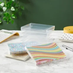 Juvale 50 Pack Greeting Card Storage Box, Clear Gift Boxes For Photos, Favors (4.5x6")