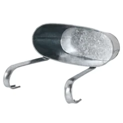 Juvale 2 Pack Galvanized Metal Hanging Bucket Planter Flower Pots For Railing, Fence, Balcony, Wall Decor, And Garden, 5 X 4.5 X 10 In -Juvale GUEST 4b8a529c c3d8 407f 8f99 4a789c5db478