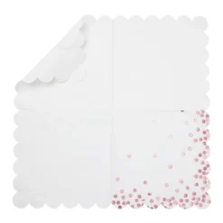 Blue Panda 50 Pack Scalloped Rose Gold Napkins For Birthday, Wedding Decorations, Foil Polka Dotted For Holiday Party, 3 Ply, 6.3 In -Juvale GUEST 4bf6c7ef 0f10 44d0 812f b10a00fbca9b
