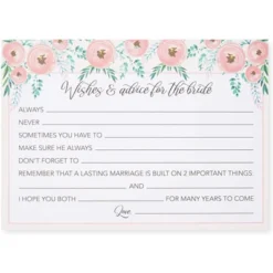 Juvale Set Of 5 Pink Vintage-Design Floral Theme Bridal Shower Games For 50 Guests, Engagement Party, Bridal Shower, Bachelorette Games, 5x7 In -Juvale GUEST 4f48618d 0504 48fe ae6b d1f296aecf86