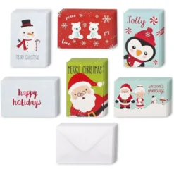 Juvale 48 Pack Christmas Greeting Cards With Envelopes, 6 Holiday Character Designs, 4x6 Inches -Juvale GUEST 50d077dc 3a65 4768 8ed4 c6924b67e4a3