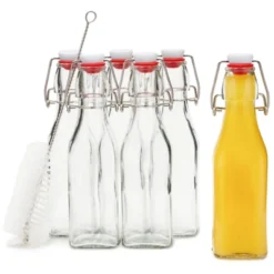 Juvale 6 Pack 8 Oz Swing Top Glass Bottles With Stoppers And Cleaning Brush For Vanilla Extract, Limoncello -Juvale GUEST 50fbfa18 0f5e 4504 8920 b779ef5a8953