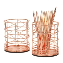Juvale 2 Pack Rose Gold Pen Holder, Metal Wire Pink Pencil Holder For Desk, Office And School Supplies, Makeup Brush Organizer For Vanity, 3.6 X 4 In 11 Juvale 2 Pack Rose Gold Pen Holder, Metal Wire Pink Pencil Holder For Desk, Office And School Supplies, Makeup Brush Organizer For Vanity, 3.6 X 4 In -Juvale GUEST 5185d6ba 9140 439e be59 435c66c5c083