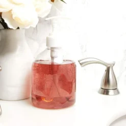 Juvale 4 Pack Clear Plastic Pump Bottle Soap Dispensers For Kitchen, Bathroom (17 Oz)