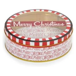 Juvale Set Of 3 Merry Christmas Cookie Tins With Lids For Gift Giving, Round Nesting Holidays Containers, 3 Sizes -Juvale GUEST 5318b0fc e168 4f20 856d ed18d071bf6a