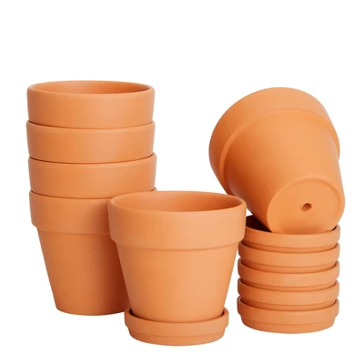 Juvale 6-Pack Small Terra Cotta Pots With Sauce And Drainage Hole, 4 Inch Terracotta Pot For Succulents, Flowers, Cactus, Garden, Indoor And Outdoor 4 Juvale 6-Pack Small Terra Cotta Pots With Sauce And Drainage Hole, 4 Inch Terracotta Pot For Succulents, Flowers, Cactus, Garden, Indoor And Outdoor - Image 4