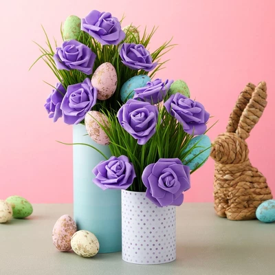 Juvale 100 Pack Purple Flowers For Crafts, 3 Inch Stemless Foam Roses For Wall Decorations, Wedding Receptions, Faux Bouquets, Spring Decor, DIY 5 Juvale 100 Pack Purple Flowers For Crafts, 3 Inch Stemless Foam Roses For Wall Decorations, Wedding Receptions, Faux Bouquets, Spring Decor, DIY - Image 5