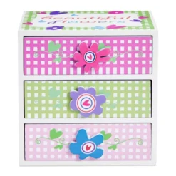 Juvale Small Floral Little Girls Jewelry Box With 3 Drawers, Wooden Organizer For Necklaces, Earrings, Kids Hair Accessory Storage (6 X 4.5 In) 13 Juvale Small Floral Little Girls Jewelry Box With 3 Drawers, Wooden Organizer For Necklaces, Earrings, Kids Hair Accessory Storage (6 X 4.5 In) -Juvale GUEST 54322547 d3cc 4874 a539 70f5210d76d9