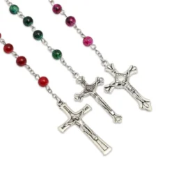 Juvale 12 Pack Rosary Beads, Catholic For Women Men, Assorted Crucifix Pendant Designs (6 Colors) -Juvale GUEST 5861c211 bc63 4337 8e32 724283f03e40