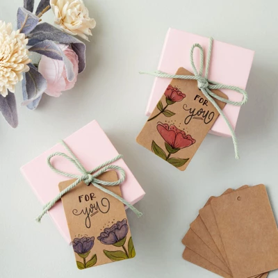 Juvale 200 Pack Large Kraft Paper Gift Tags, Merchandise Tags, For Weddings, Birthdays, Party Favors, Brown, 2 X 4 In 1 Juvale 200 Pack Large Kraft Paper Gift Tags, Merchandise Tags, For Weddings, Birthdays, Party Favors, Brown, 2 X 4 In