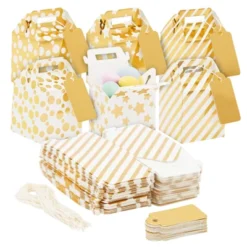 Juvale 36-Pack Mini Gold Gift Boxes - Tiny 2x2x2 Favor Boxes For Wedding, Birthday, Treats, With Tags And String (3 Patterns) -Juvale GUEST 5a47c769 4154 4e7e 8cc8 eda97e8feb5c